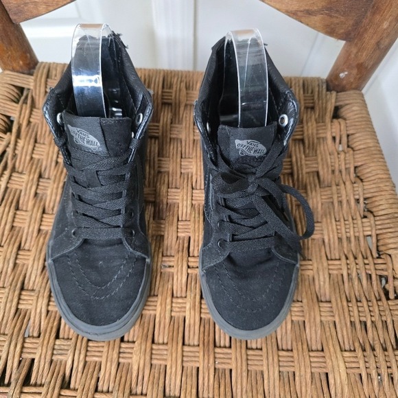 Vans Other - Vans Old Skool kids‎ Black High-Top Sneakers lace up with zip back 2.5